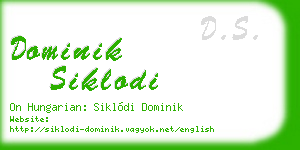 dominik siklodi business card
