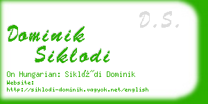 dominik siklodi business card